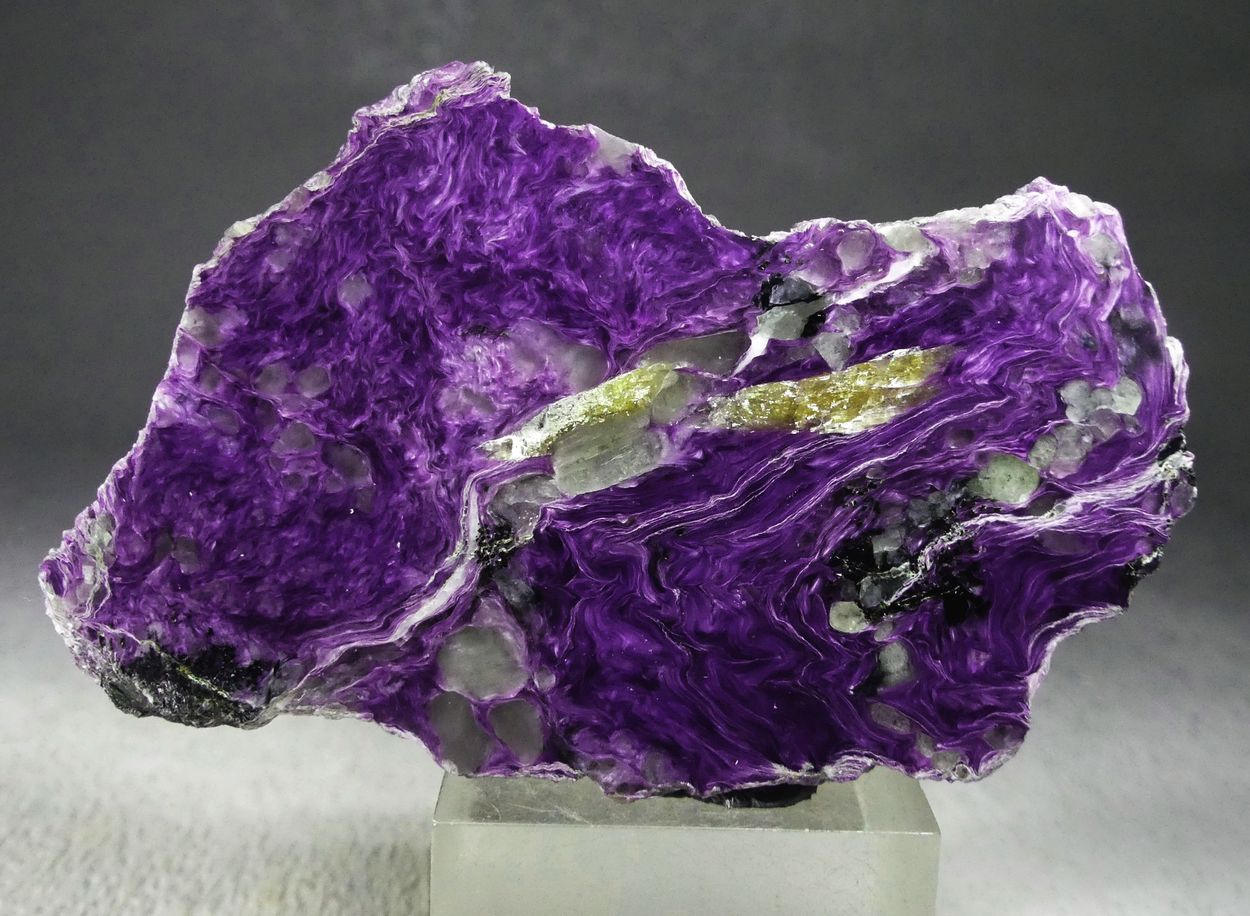 Charoite With Tinaksite Fedorite & Aegirine