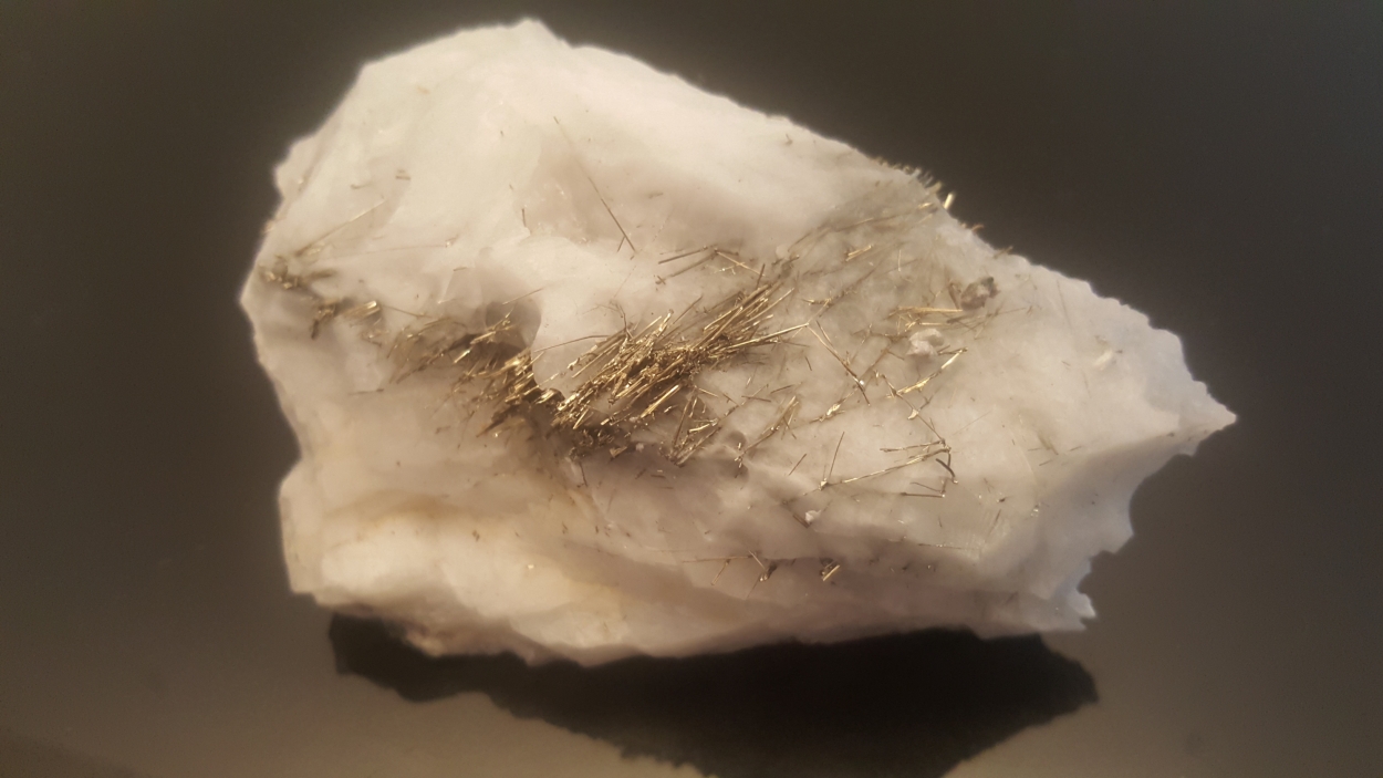 Millerite On Calcite