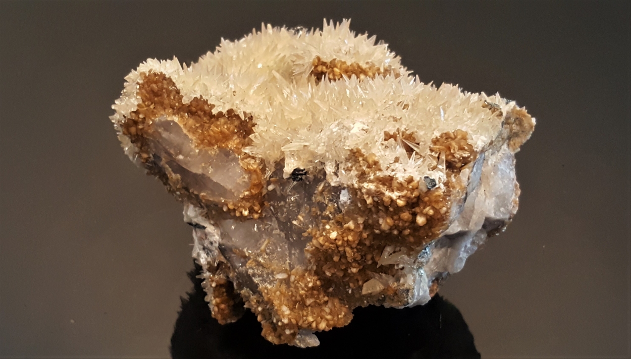 Calcite Stilbite & Hematite