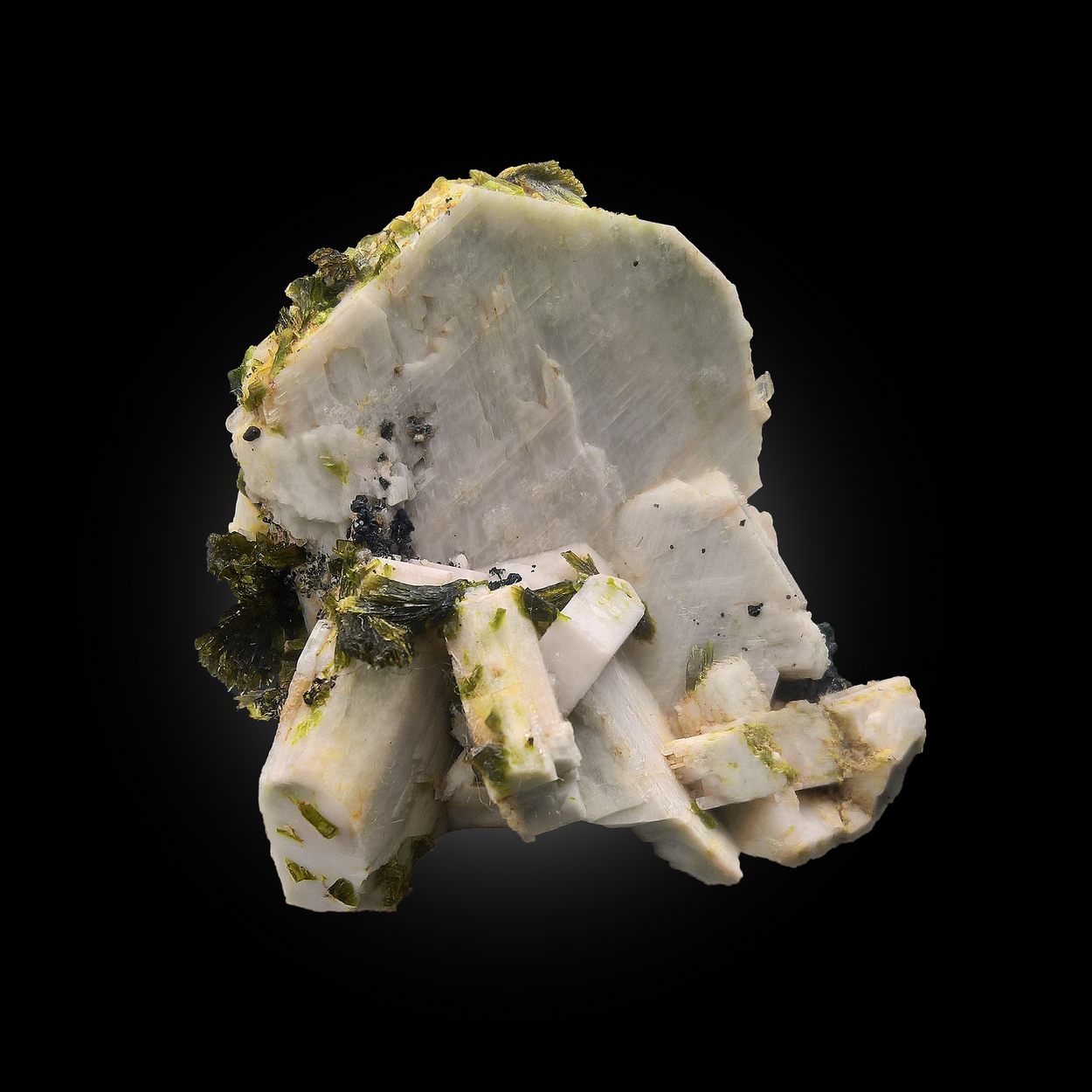 Epidote On Feldspar