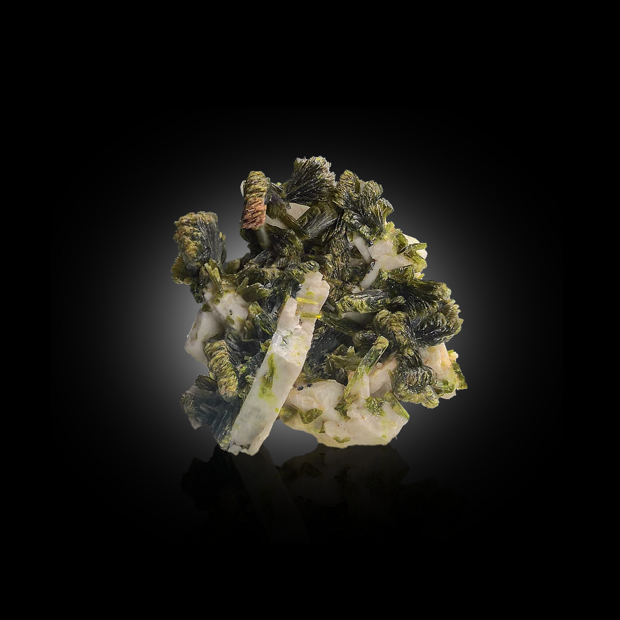 Epidote On Feldspar