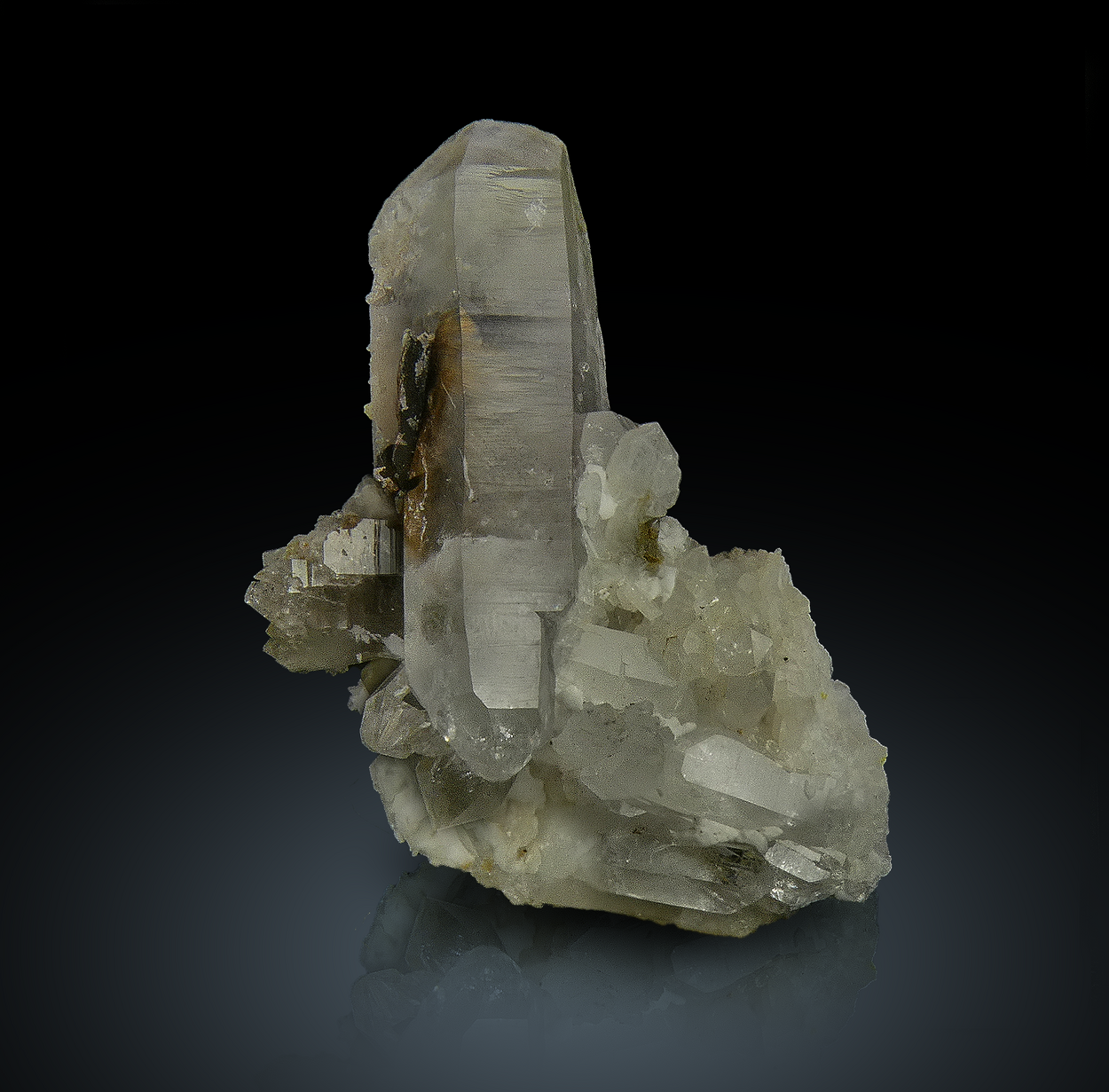 Quartz With Brookite Inclusions