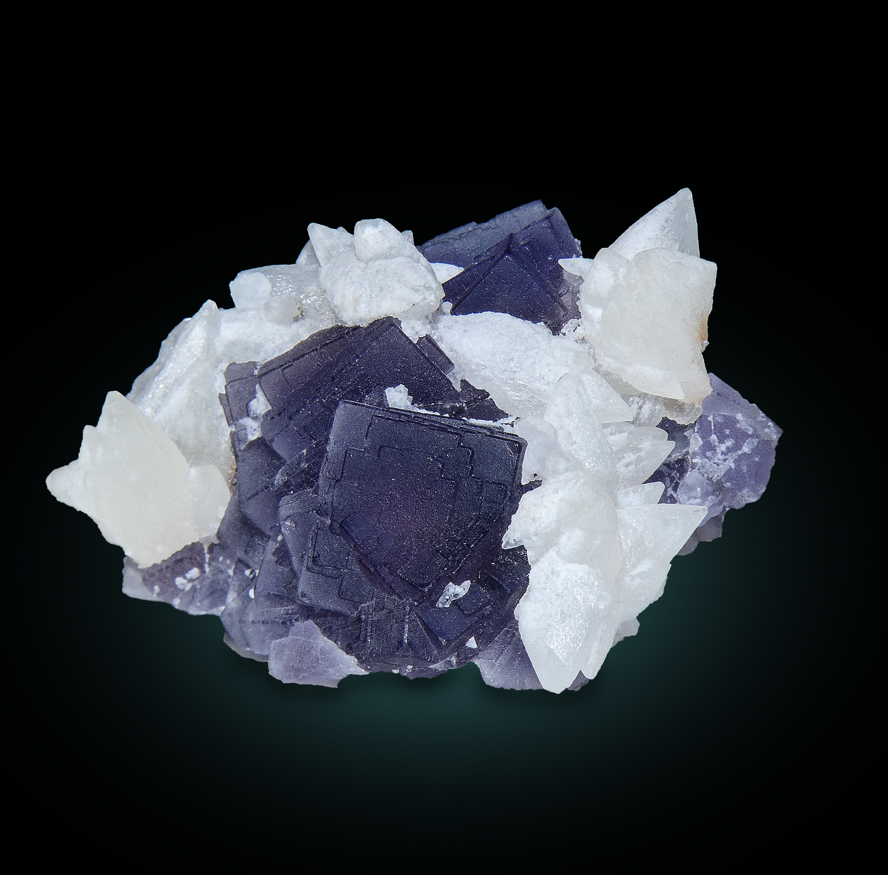 Fluorite With Calcite