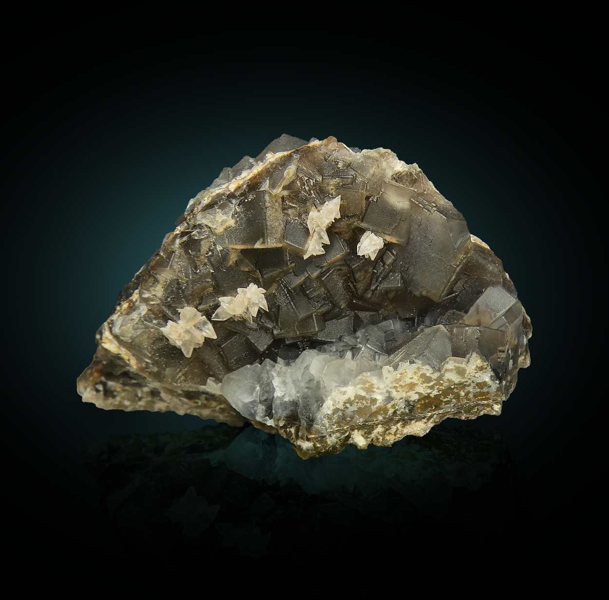 Fluorite On Calcite