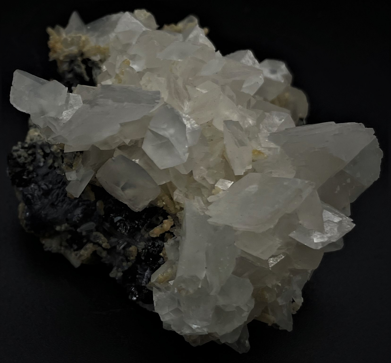 Calcite On Sphalerite Galena & Quartz With Dolomite
