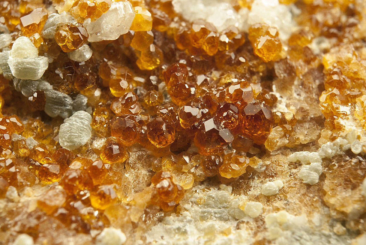 Grossular Var Hessonite With Diopside