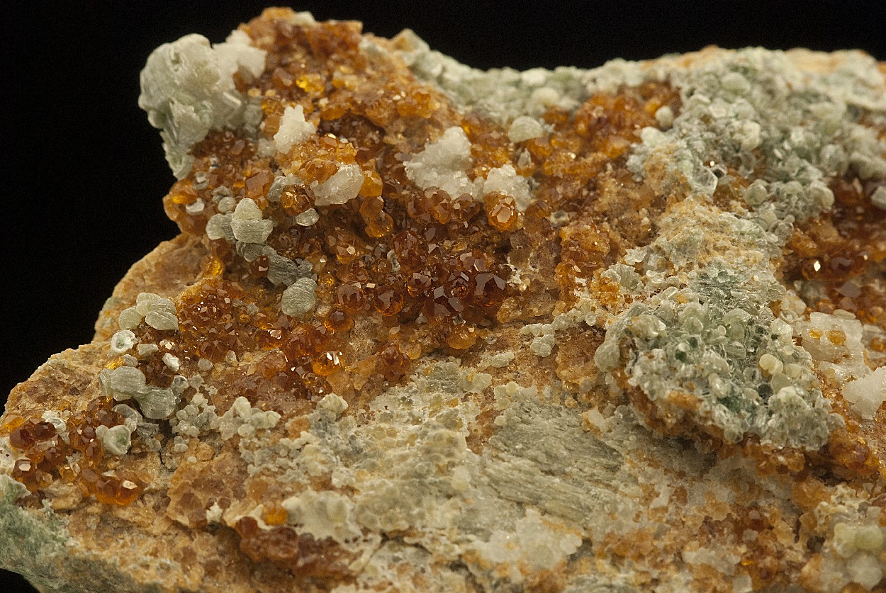 Grossular Var Hessonite With Diopside