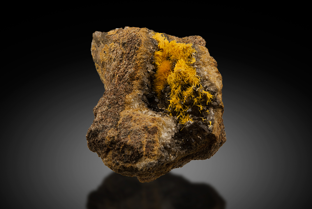 Boltwoodite With Calcite & Goethite