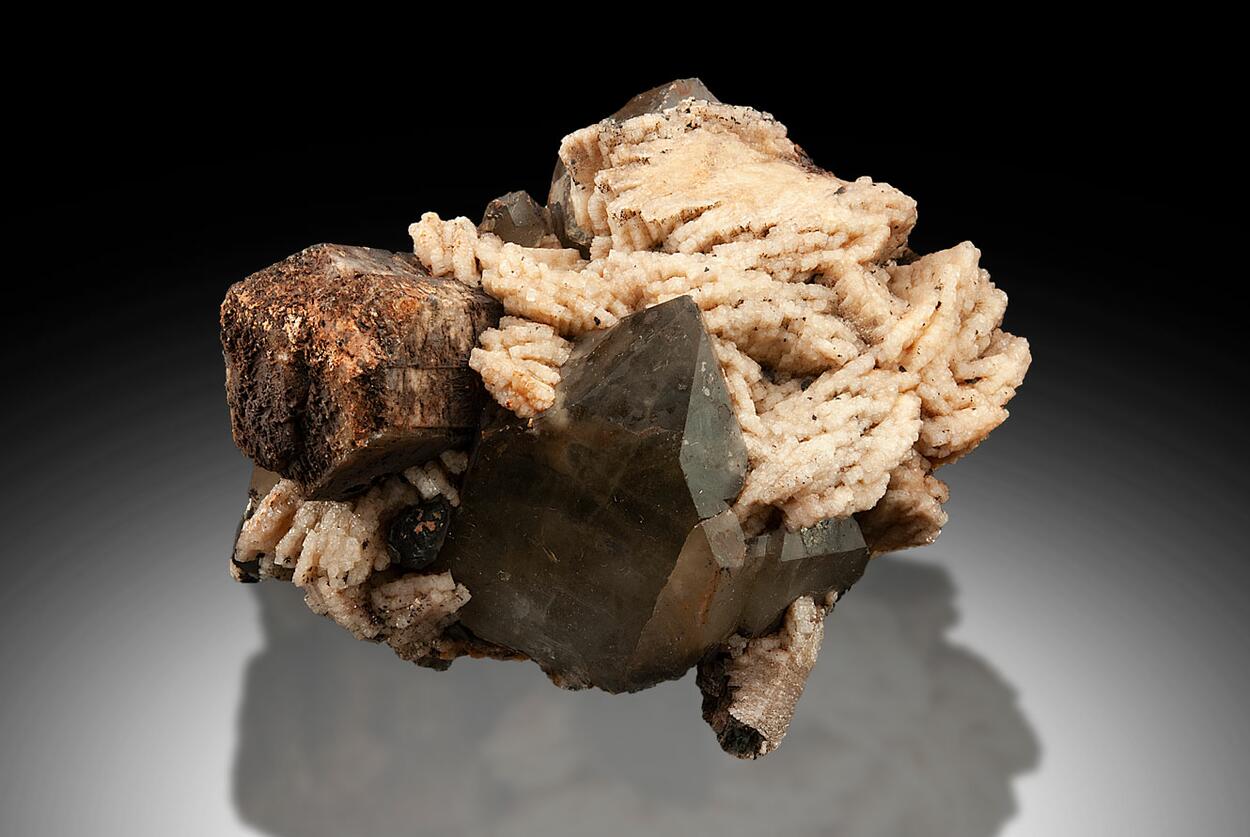 Smoky Quartz Microcline Cleavelandite
