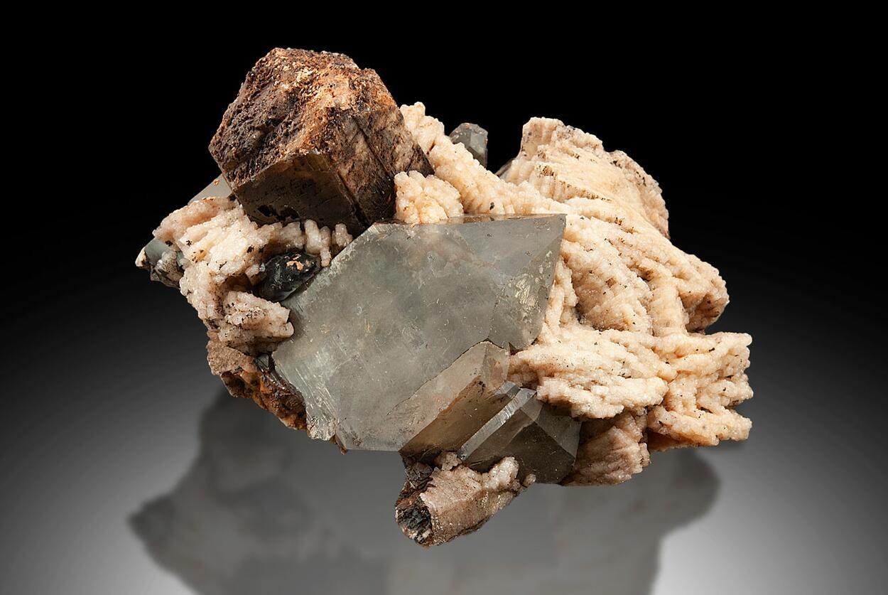 Smoky Quartz Microcline Cleavelandite
