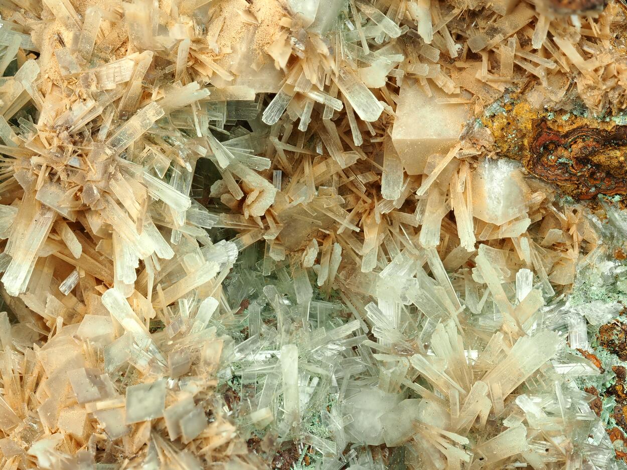Hemimorphite Aurichalcite & Calcite