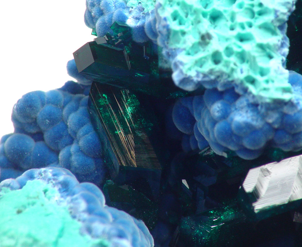 Dioptase On Plancheite