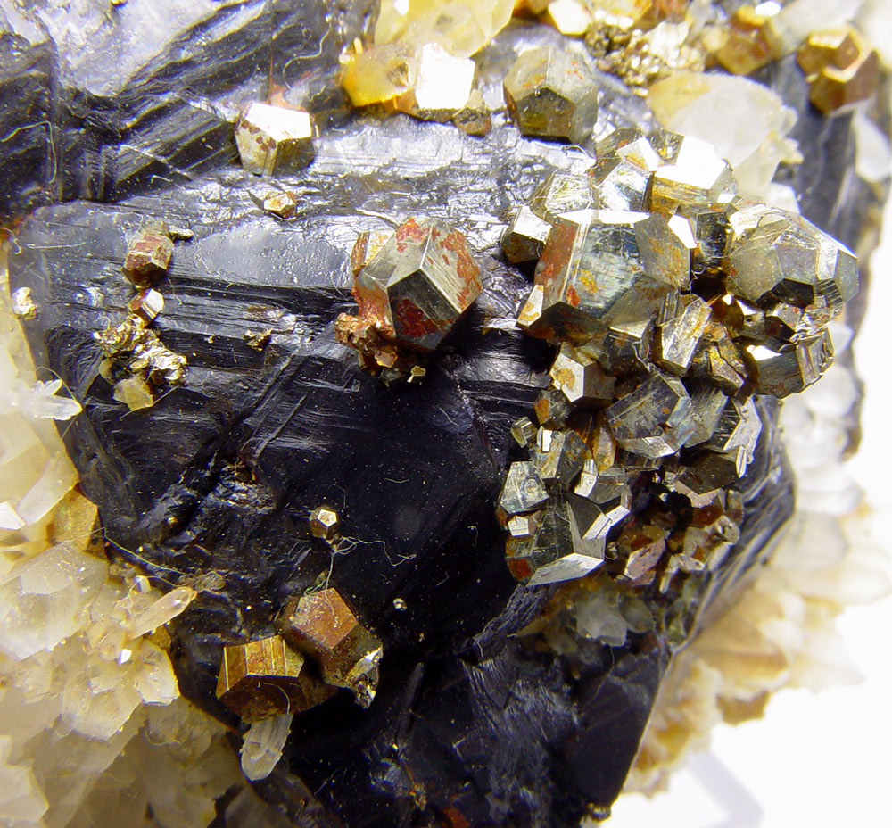 Pyrite On Sphalerite