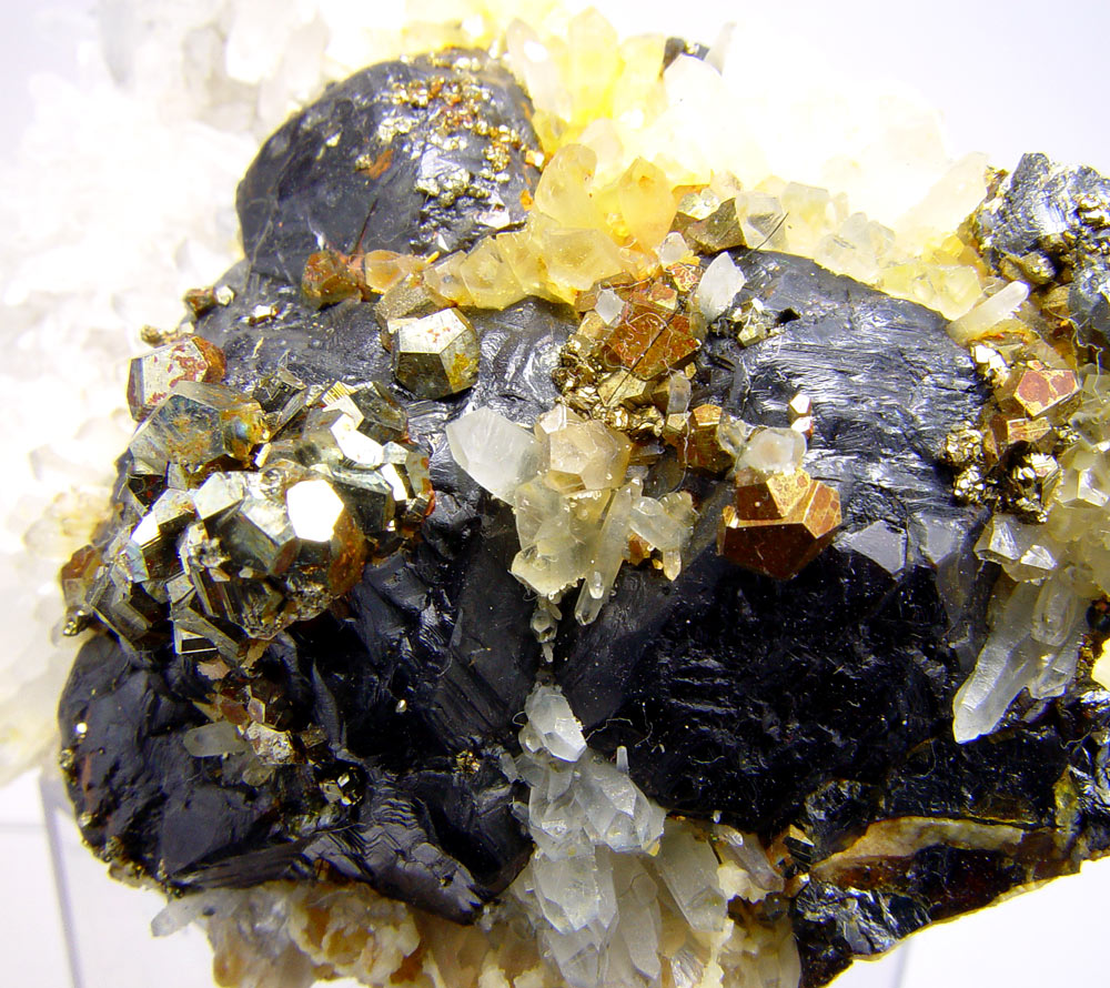 Pyrite On Sphalerite