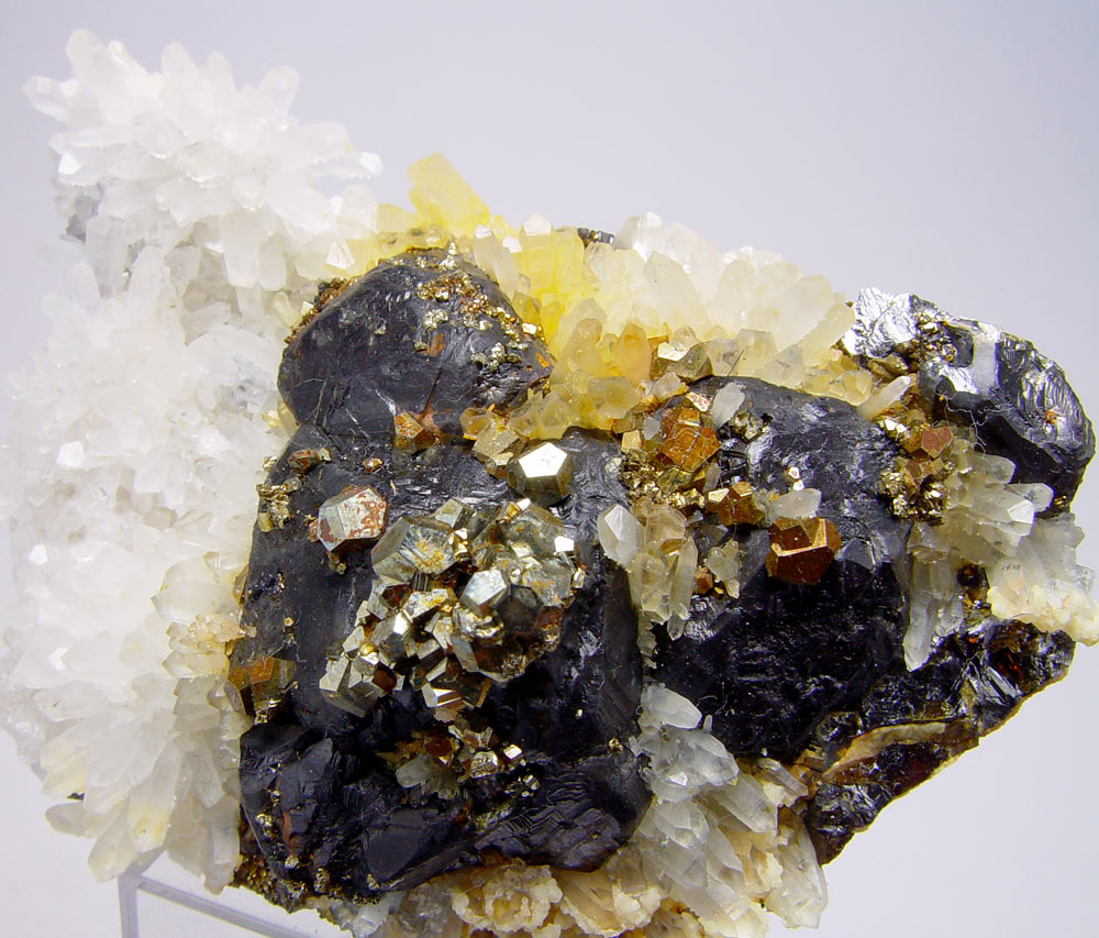 Pyrite On Sphalerite