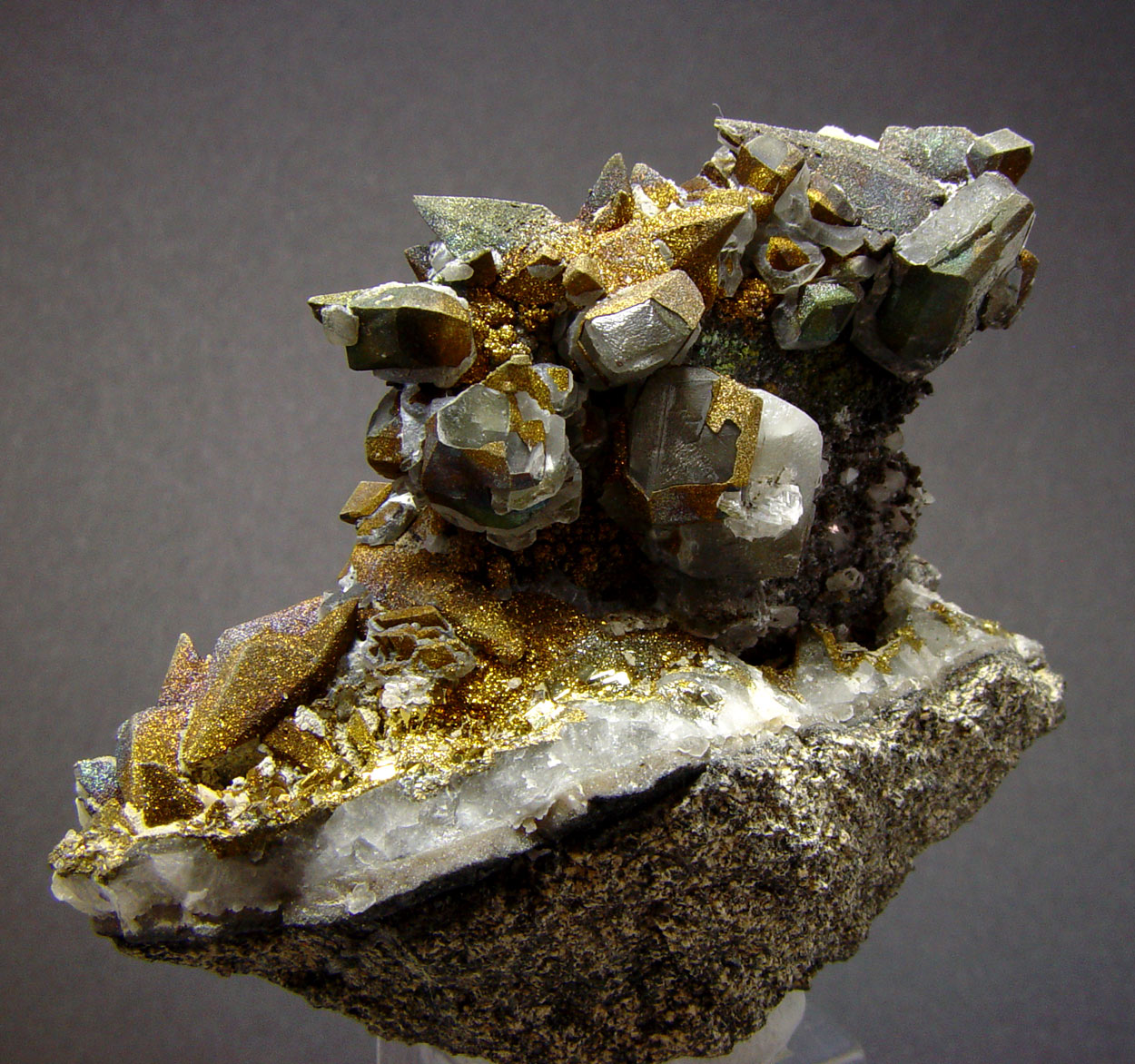 Pyrite On Calcite