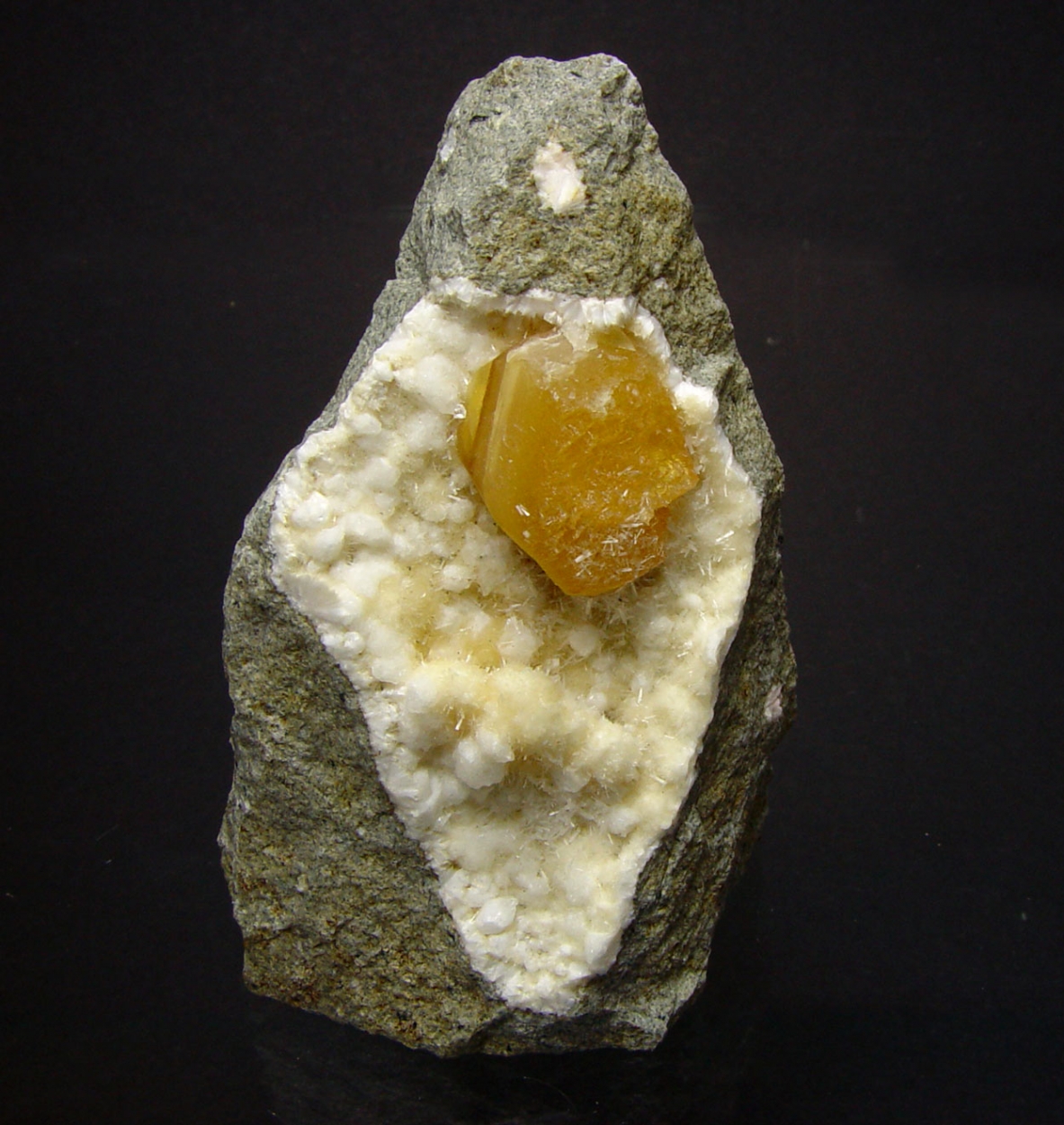 Calcite On Natrolite