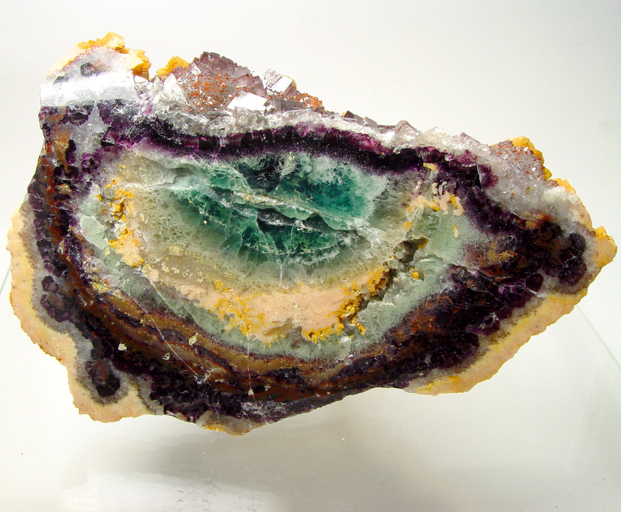 Dolomite On Fluorite