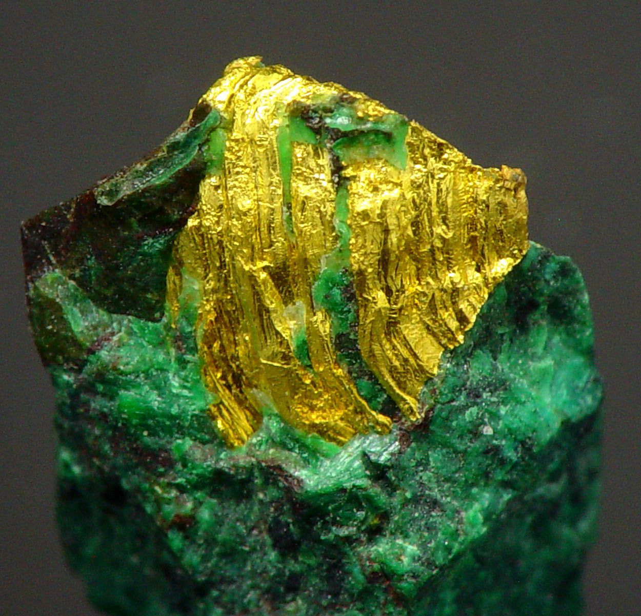 Gold On Malachite