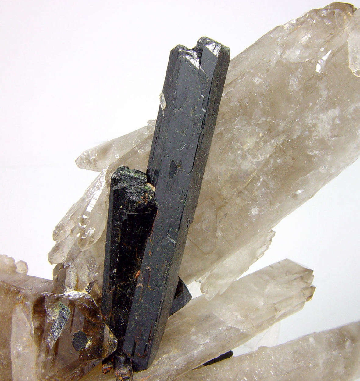 Aegirine On Smoky Quartz