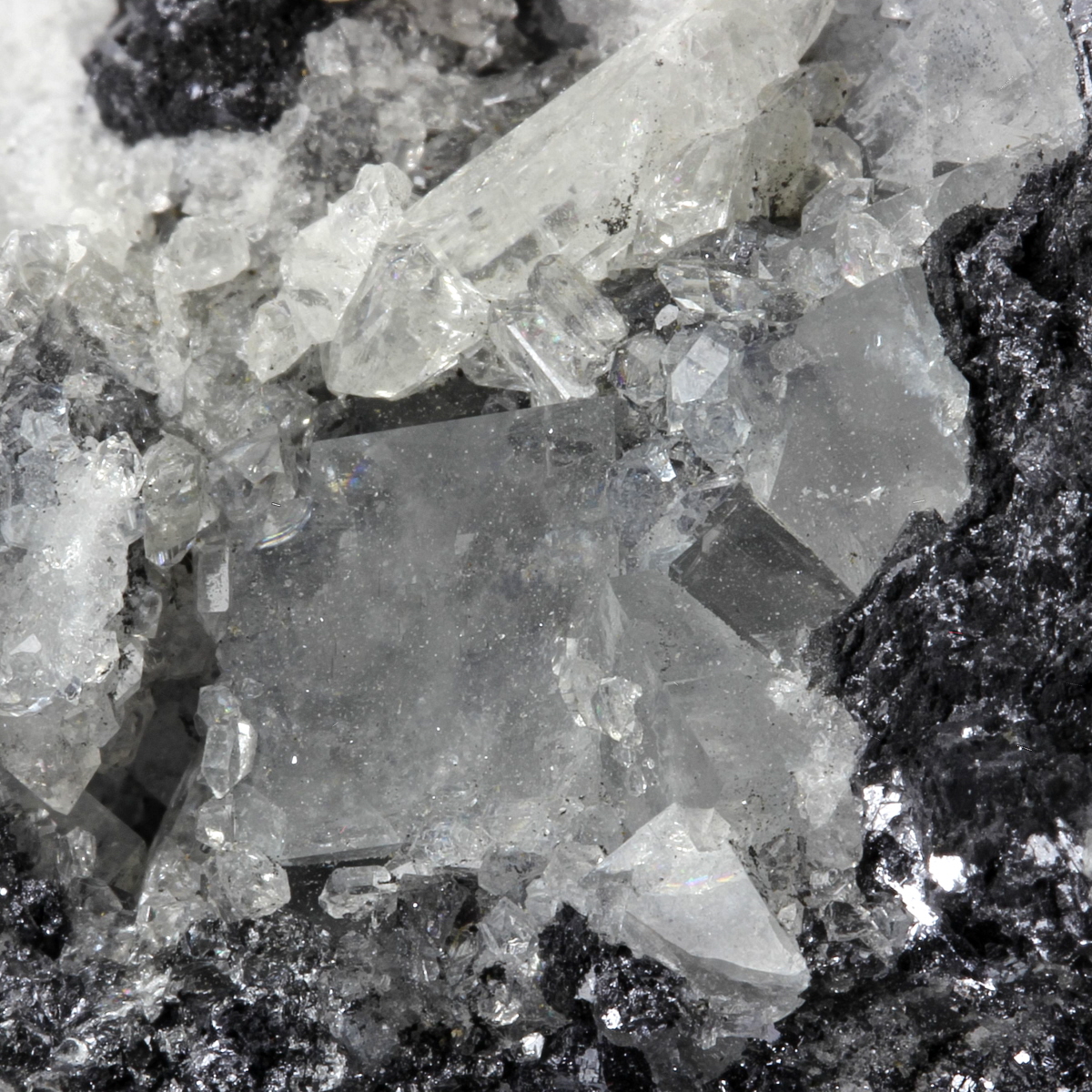 Anglesite With Fluorite