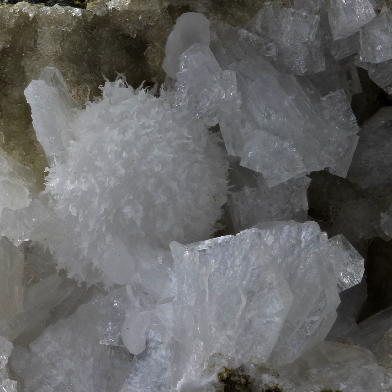 Thomsonite With Chabazite & Stilbite