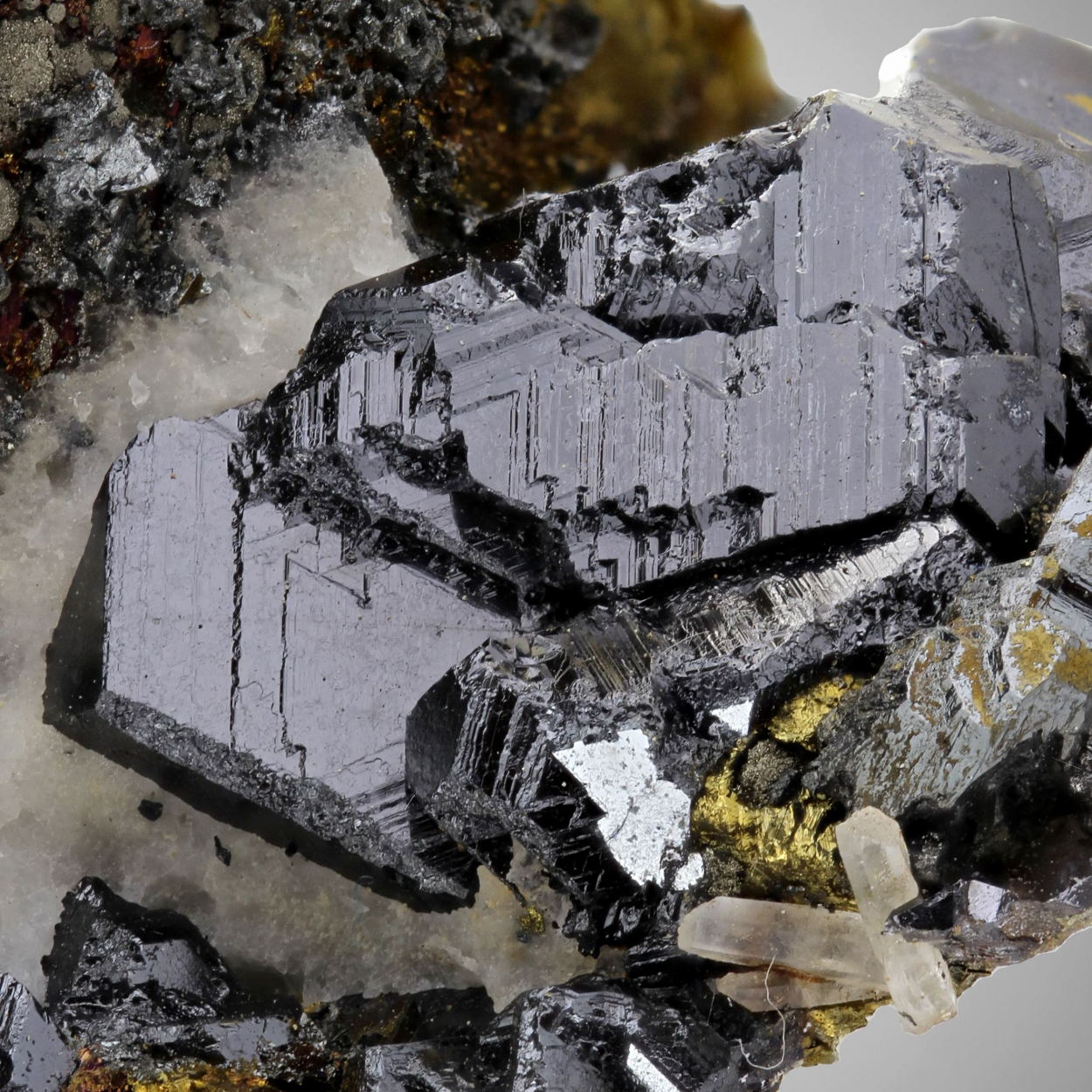 Chalcopyrite With Galena & Sphalerite