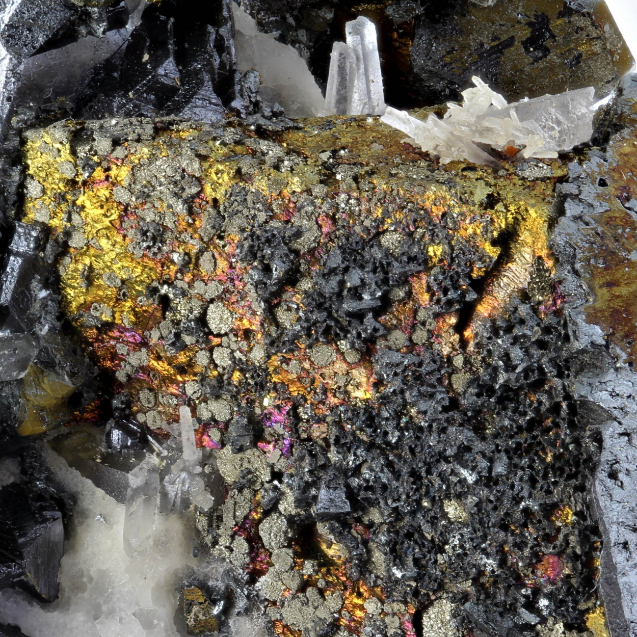 Chalcopyrite With Galena & Sphalerite