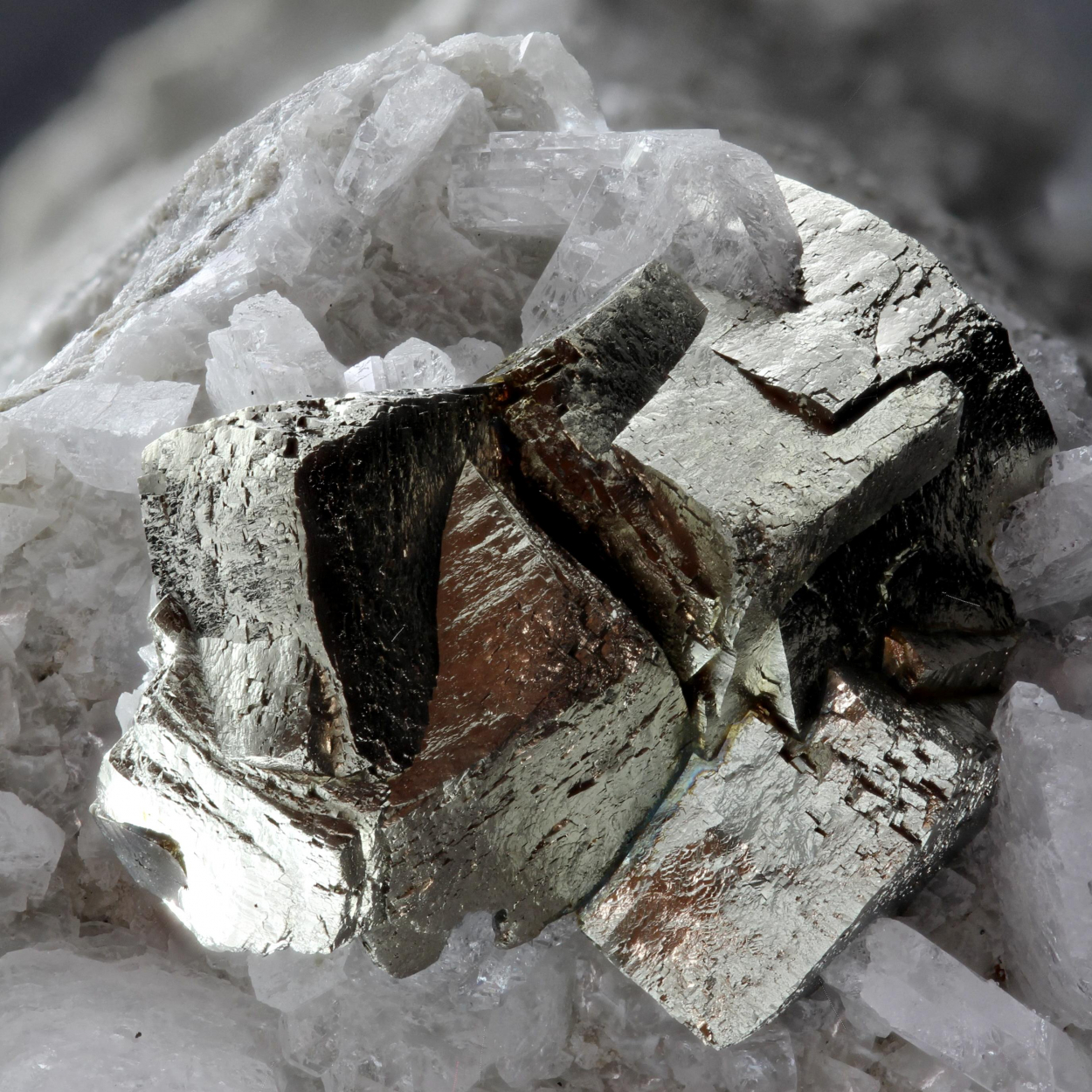 Pyrite On Albite