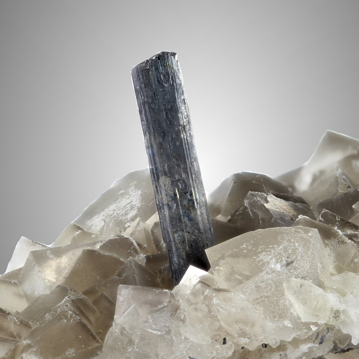 Stibnite With Fluorite