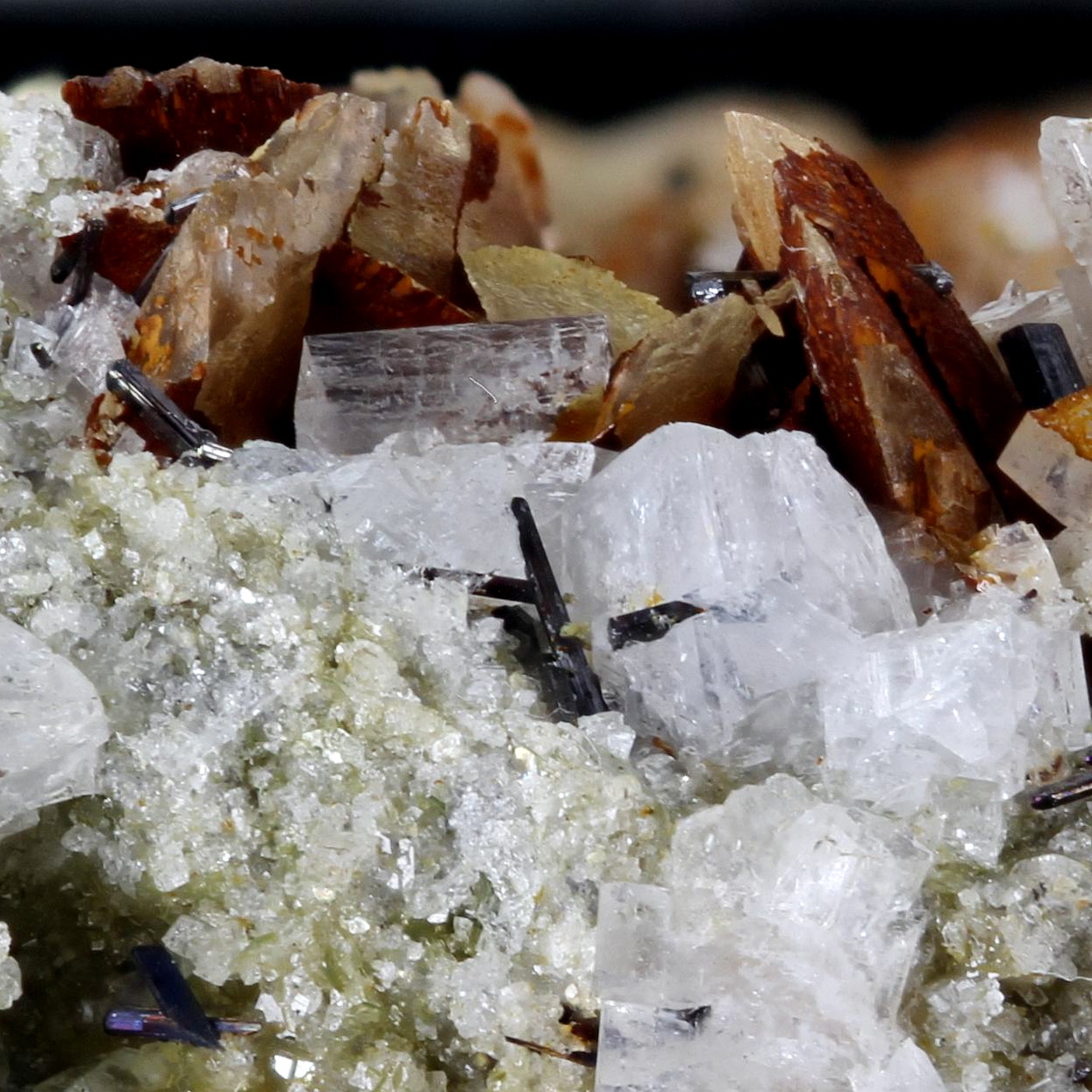 Rutile With Adularia & Siderite