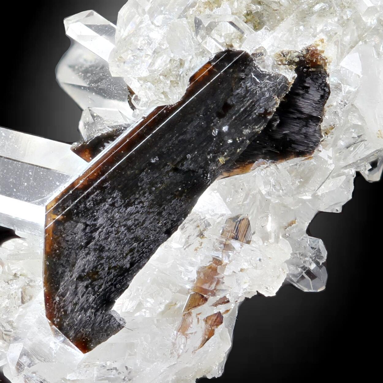 Brookite With Quartz