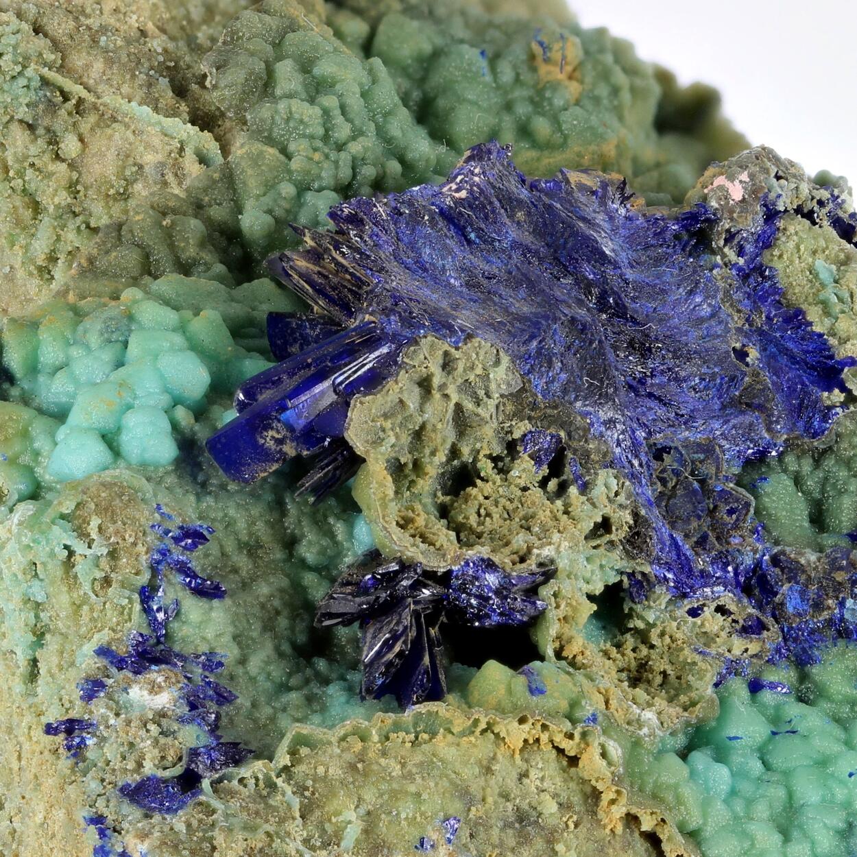 Azurite With Chrysocolla Psm Libethenite