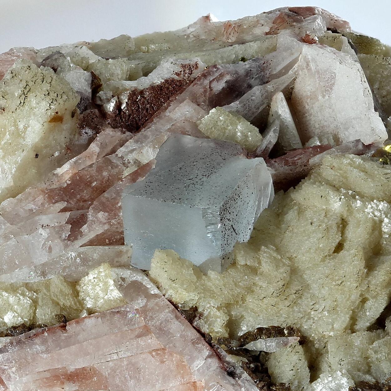 Fluorite With Calcite & Baryte