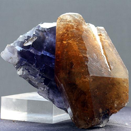 Calcite On Fluorite