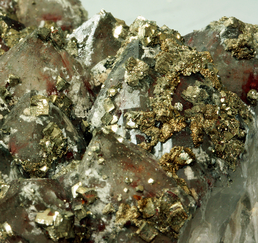 Pyrite On Smoky Quartz