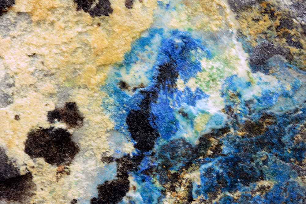 Azurite On Magnetite & Bornite