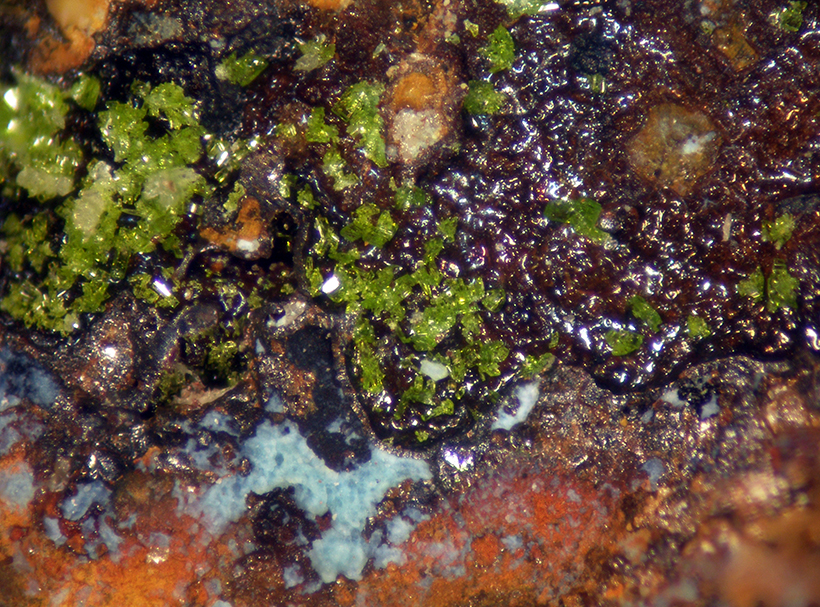 Molybdofornacite & Malachite