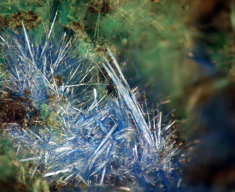 Cyanotrichite Malachite & Azurite