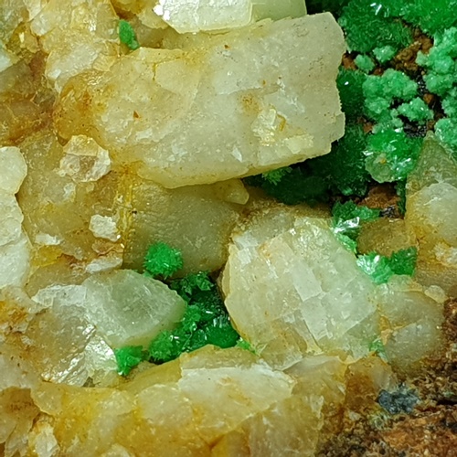 Annabergite Cabrerite & Calcite