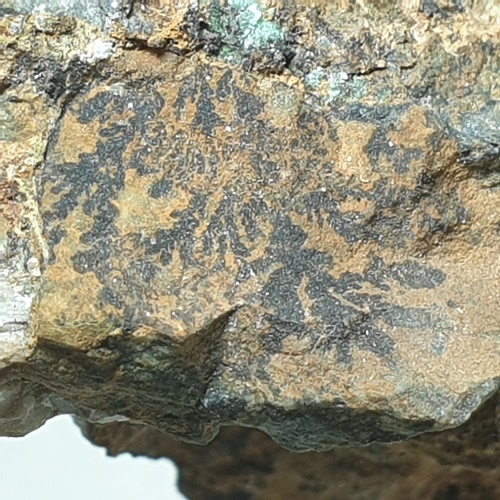 Annabergite Cabrerite & Galena With Manganese Dendrites