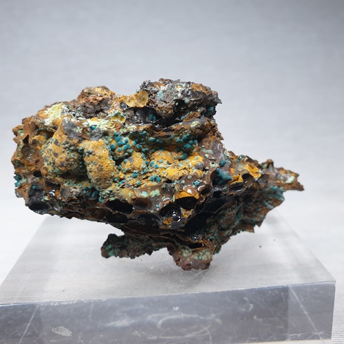 Rosasite & Agardite On Limonite