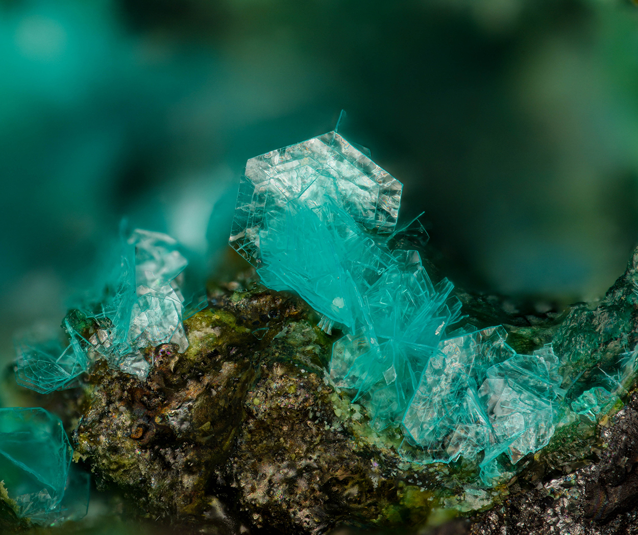 Malachite Brochantite & Connellite