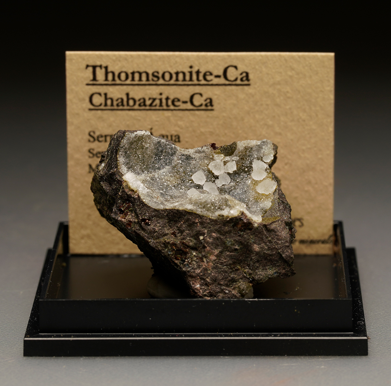 Thomsonite-Ca & Chabazite-Ca