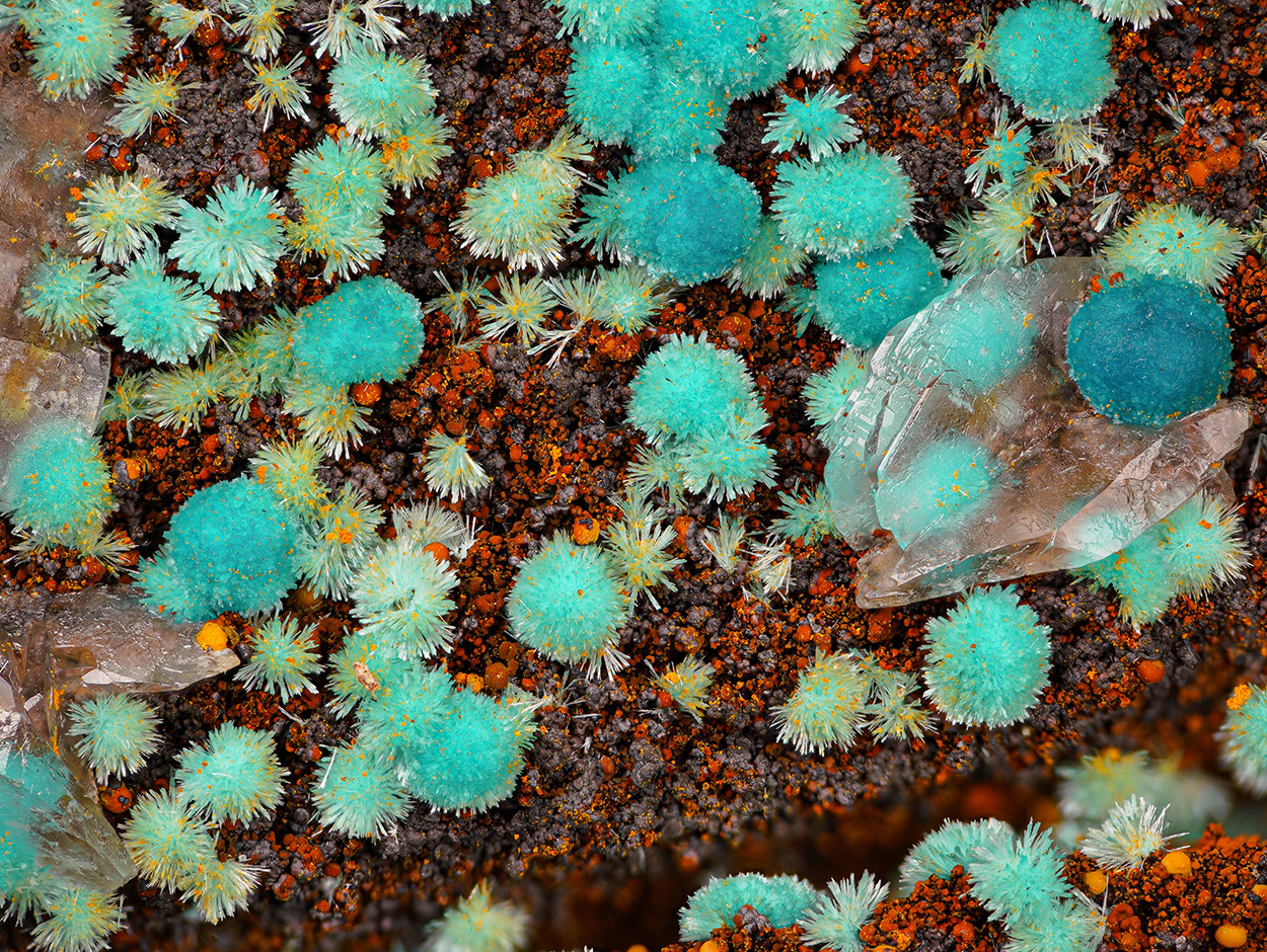 Rosasite & Calcite