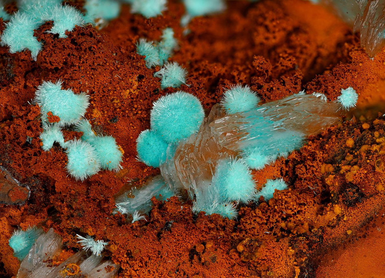 Rosasite & Calcite