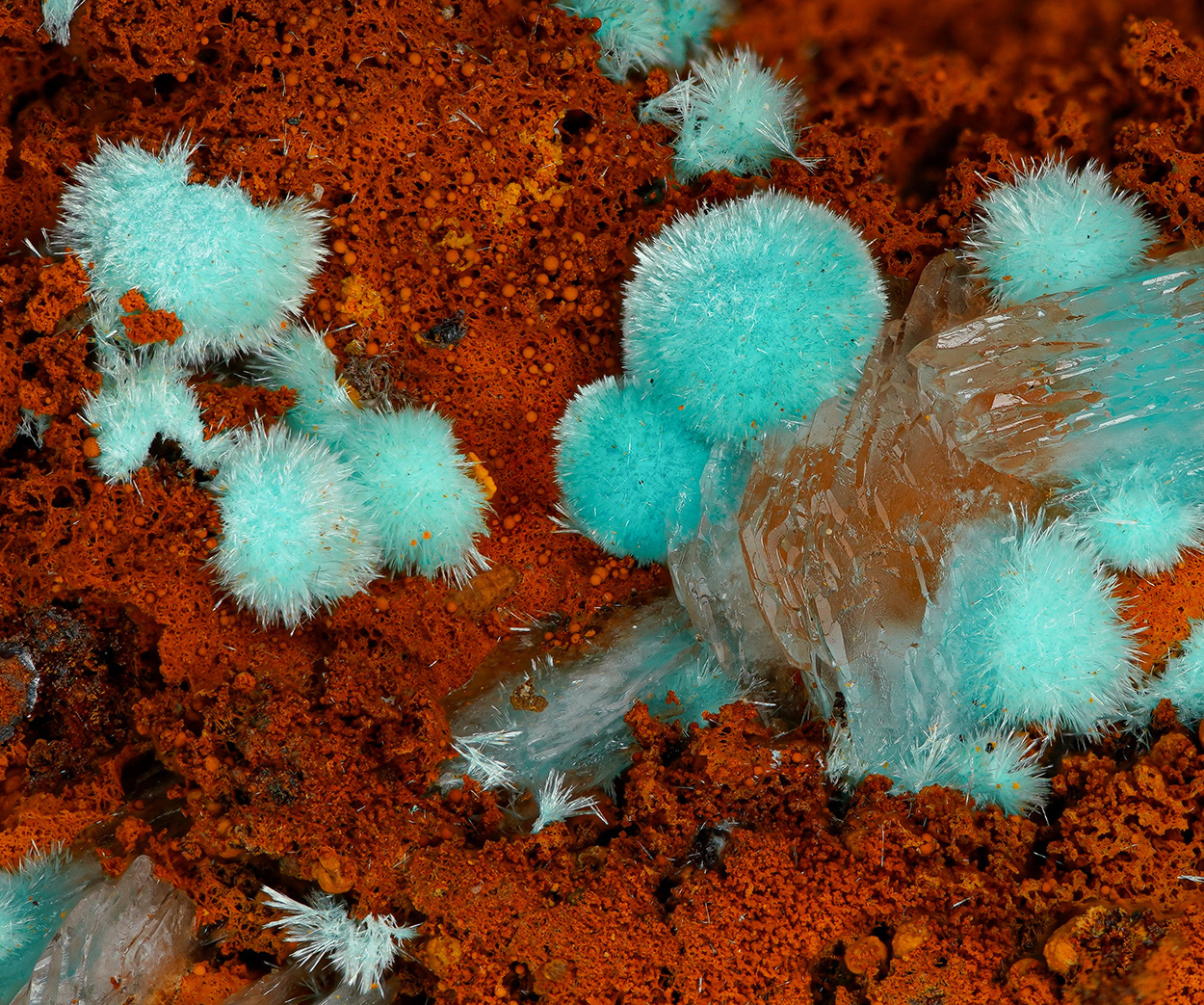 Rosasite & Calcite