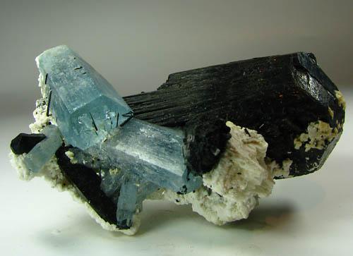 Aquamarine & Tourmaline Var Schorl