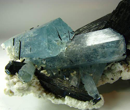 Aquamarine & Tourmaline Var Schorl