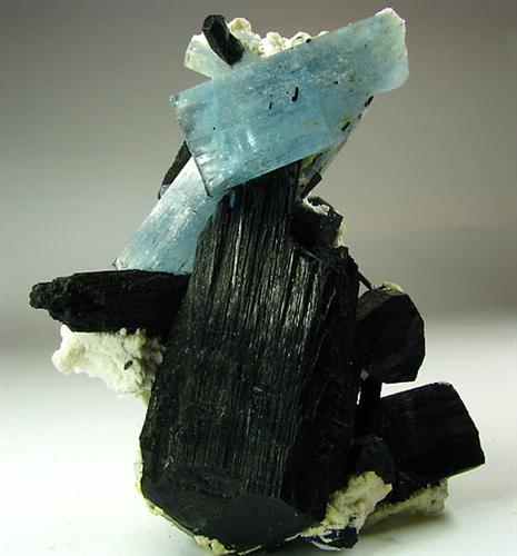 Aquamarine & Tourmaline Var Schorl